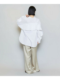 【MOGA】T/Cタイプライターバンドカラーシャツブラウス 詳細画像 ブラック 10