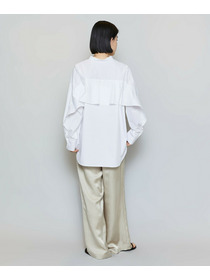 【MOGA】T/Cタイプライターバンドカラーシャツブラウス 詳細画像 ブラック 11