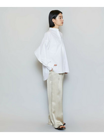 【MOGA】T/Cタイプライターバンドカラーシャツブラウス 詳細画像 ブラック 13