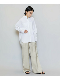 【MOGA】T/Cタイプライターバンドカラーシャツブラウス 詳細画像 ブラック 15