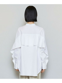 【MOGA】T/Cタイプライターバンドカラーシャツブラウス 詳細画像 ブラック 19