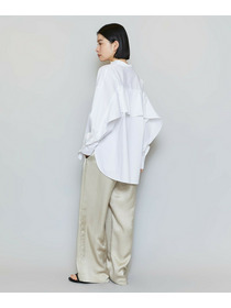 【MOGA】T/Cタイプライターバンドカラーシャツブラウス 詳細画像 ブラック 8