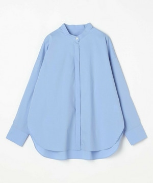 【MOGA】T/Cタイプライターバンドカラーシャツブラウス 詳細画像 サックスブルー 1