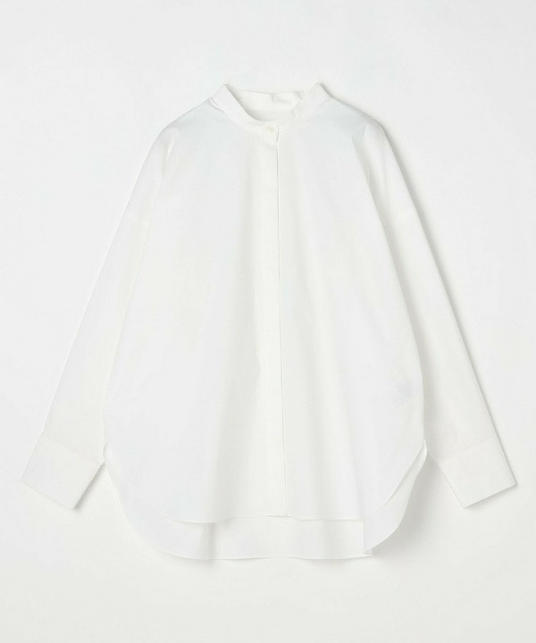 T/Cタイプライターバンドカラーシャツブラウス 詳細画像 ホワイト 2