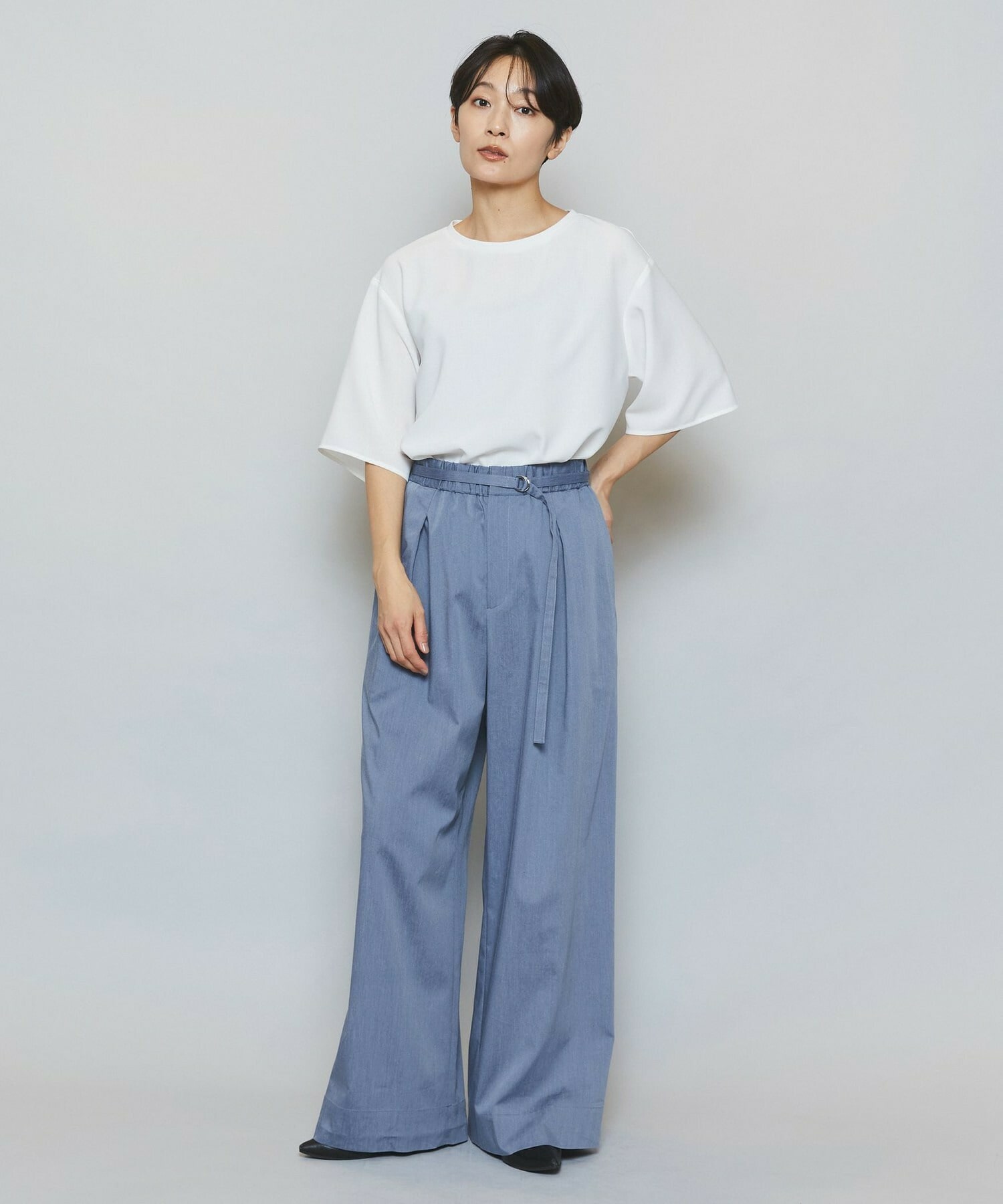 【MOGA】強撚2WAYプルオーバーブラウス 詳細画像 チャコールグレー 16