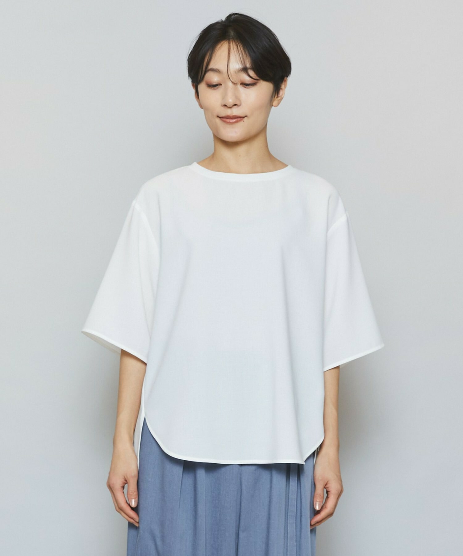 【MOGA】強撚2WAYプルオーバーブラウス 詳細画像 チャコールグレー 21