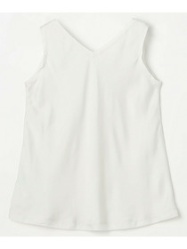 【MOGA】シルクライクポリサテンタンクトップ 詳細画像 ブラック 2