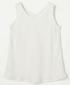 【MOGA】シルクライクポリサテンタンクトップ 詳細画像 オフホワイト 1