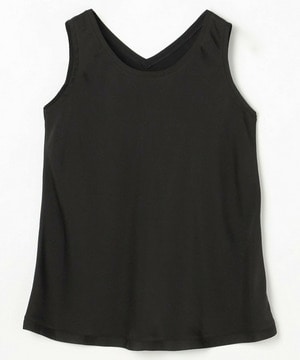 【MOGA】シルクライクポリサテンタンクトップ 詳細画像 ブラック 1