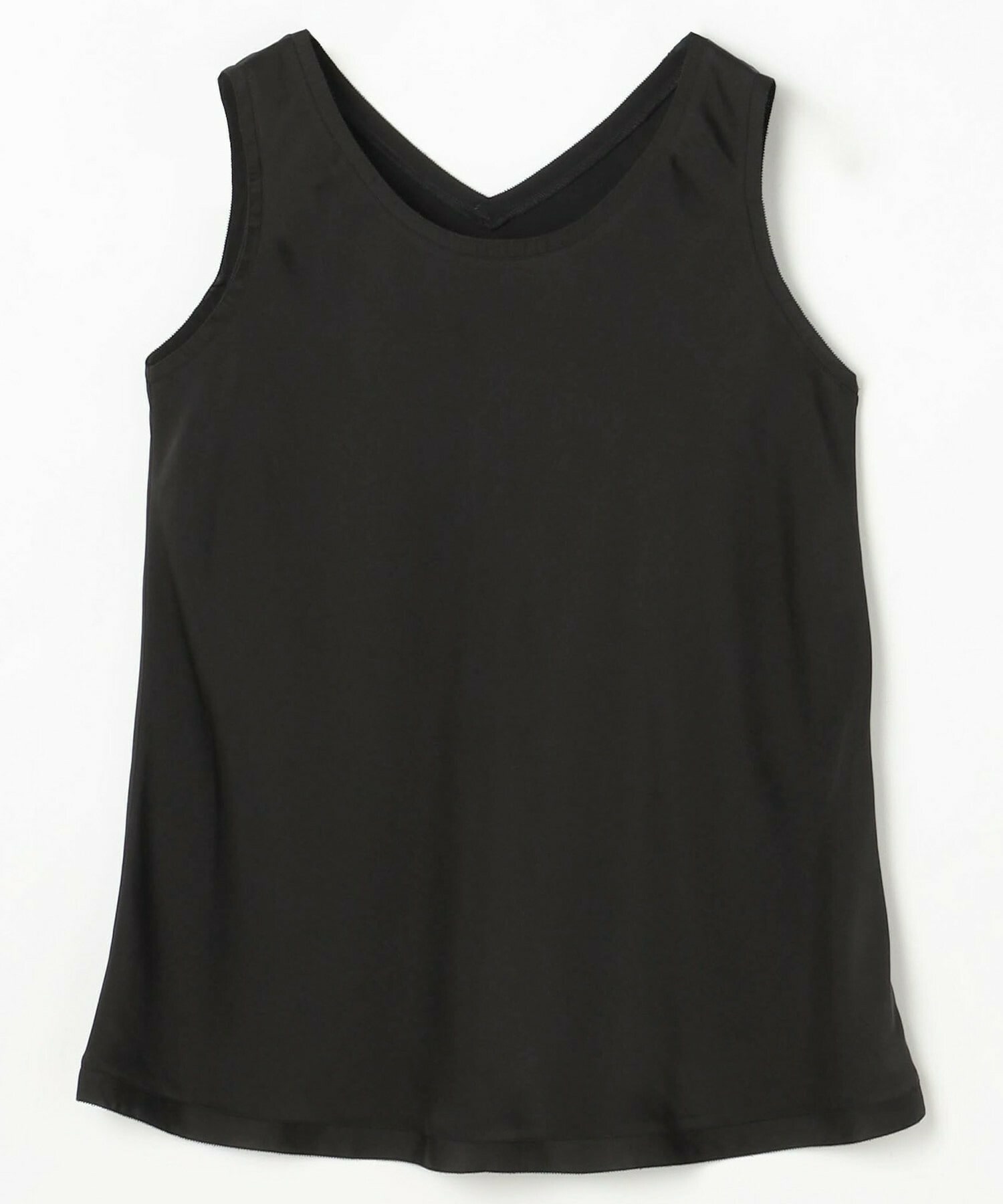 【MOGA】シルクライクポリサテンタンクトップ 詳細画像 ブラック 1