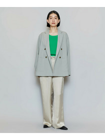 【MOGA】ポリエステルワッシャーダブルブレストボクシージャケット 詳細画像 ブラック 10