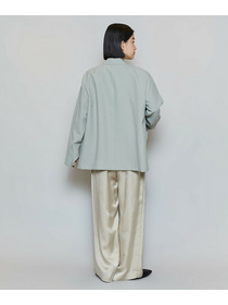 【MOGA】ポリエステルワッシャーダブルブレストボクシージャケット 詳細画像 ブラック 15