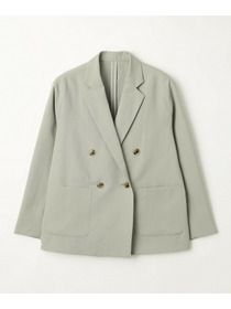 【MOGA】ポリエステルワッシャーダブルブレストボクシージャケット 詳細画像 ブラック 24