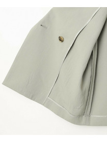 【MOGA】ポリエステルワッシャーダブルブレストボクシージャケット 詳細画像 ブラック 29