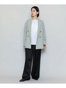 【MOGA】ポリエステルワッシャーダブルブレストボクシージャケット 詳細画像 ブラック 3