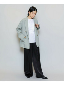 【MOGA】ポリエステルワッシャーダブルブレストボクシージャケット 詳細画像 ブラック 8