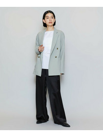 【MOGA】ポリエステルワッシャーダブルブレストボクシージャケット 詳細画像 ブラック 9