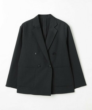 【MOGA】ポリエステルワッシャーダブルブレストボクシージャケット 詳細画像 ブラック 1