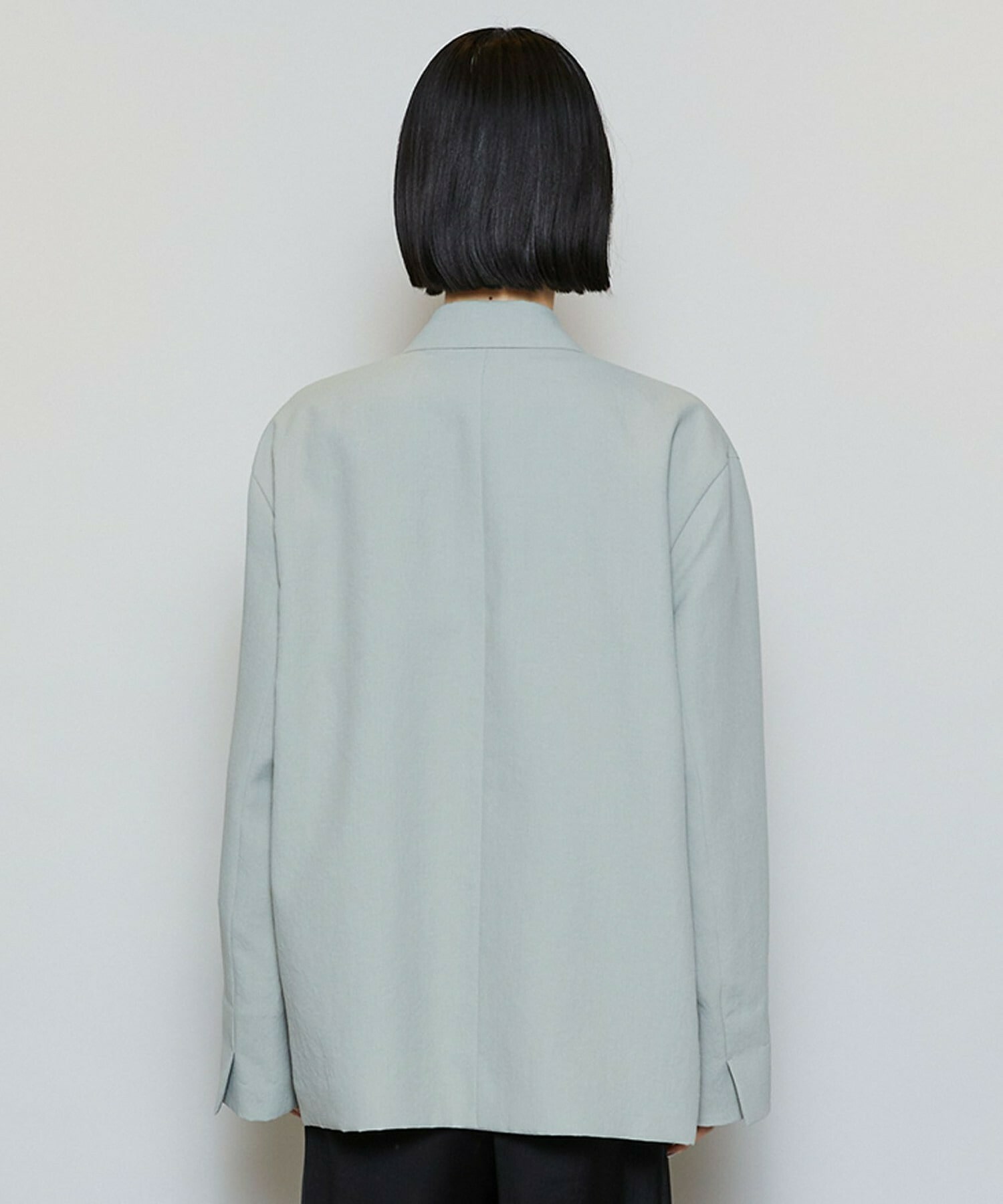 【MOGA】ポリエステルワッシャーダブルブレストボクシージャケット 詳細画像 ブラック 23