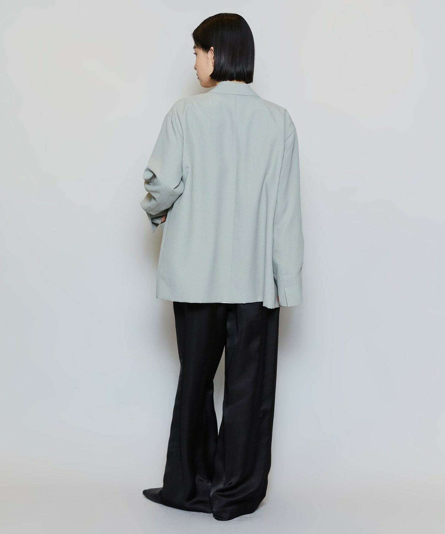 【MOGA】ポリエステルワッシャーダブルブレストボクシージャケット 詳細画像 ブラック 5