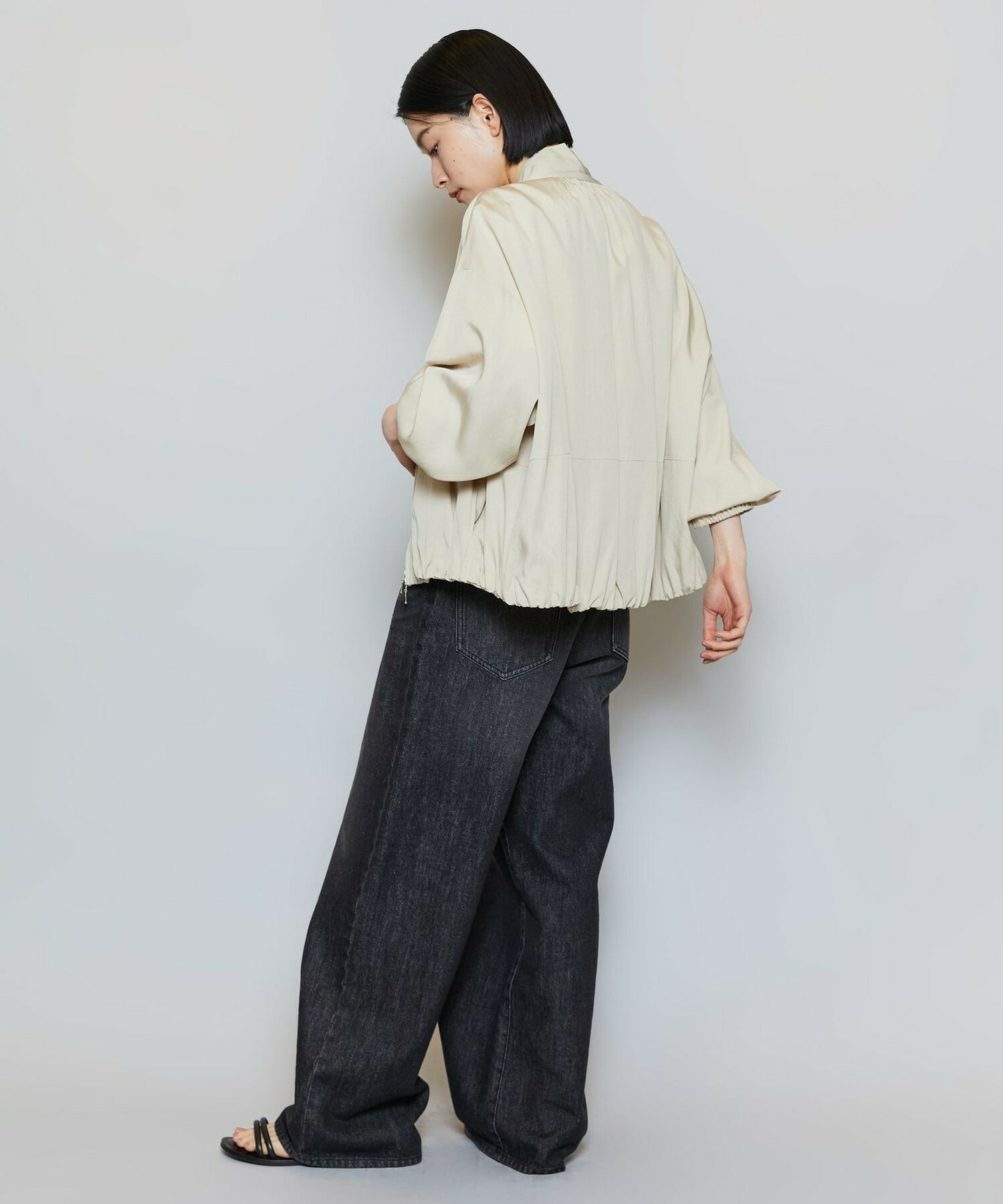 【MOGA】ビスナイロンツイルコクーンシルエットブルゾン 詳細画像 ブラック 15