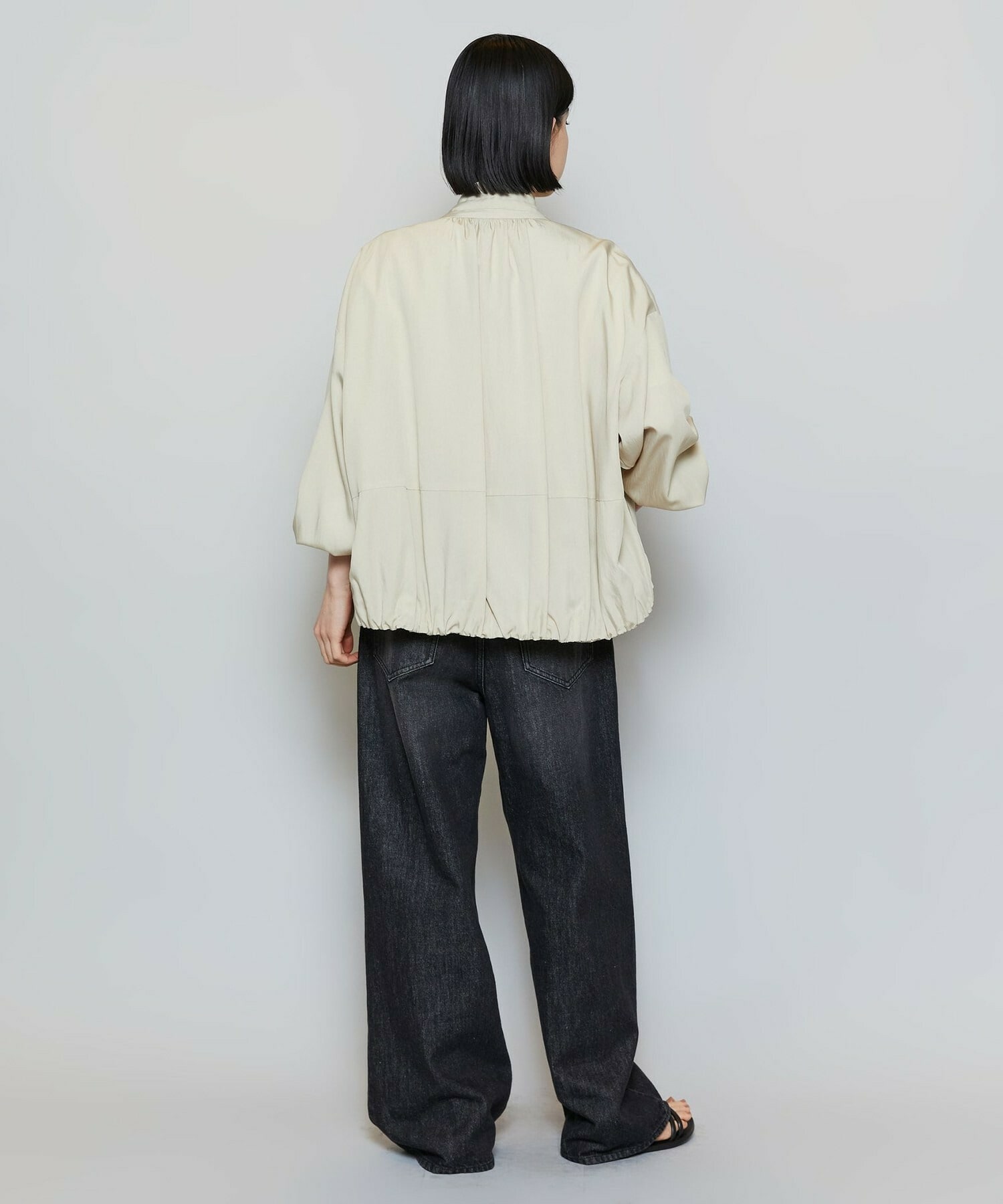 【MOGA】ビスナイロンツイルコクーンシルエットブルゾン 詳細画像 ブラック 16