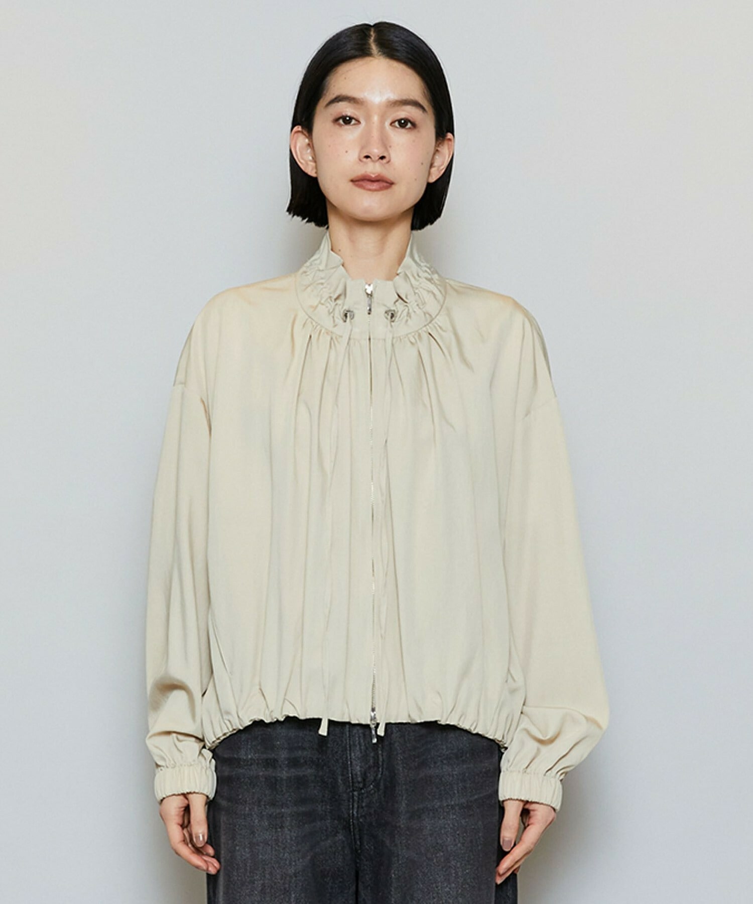 【MOGA】ビスナイロンツイルコクーンシルエットブルゾン 詳細画像 ブラック 19