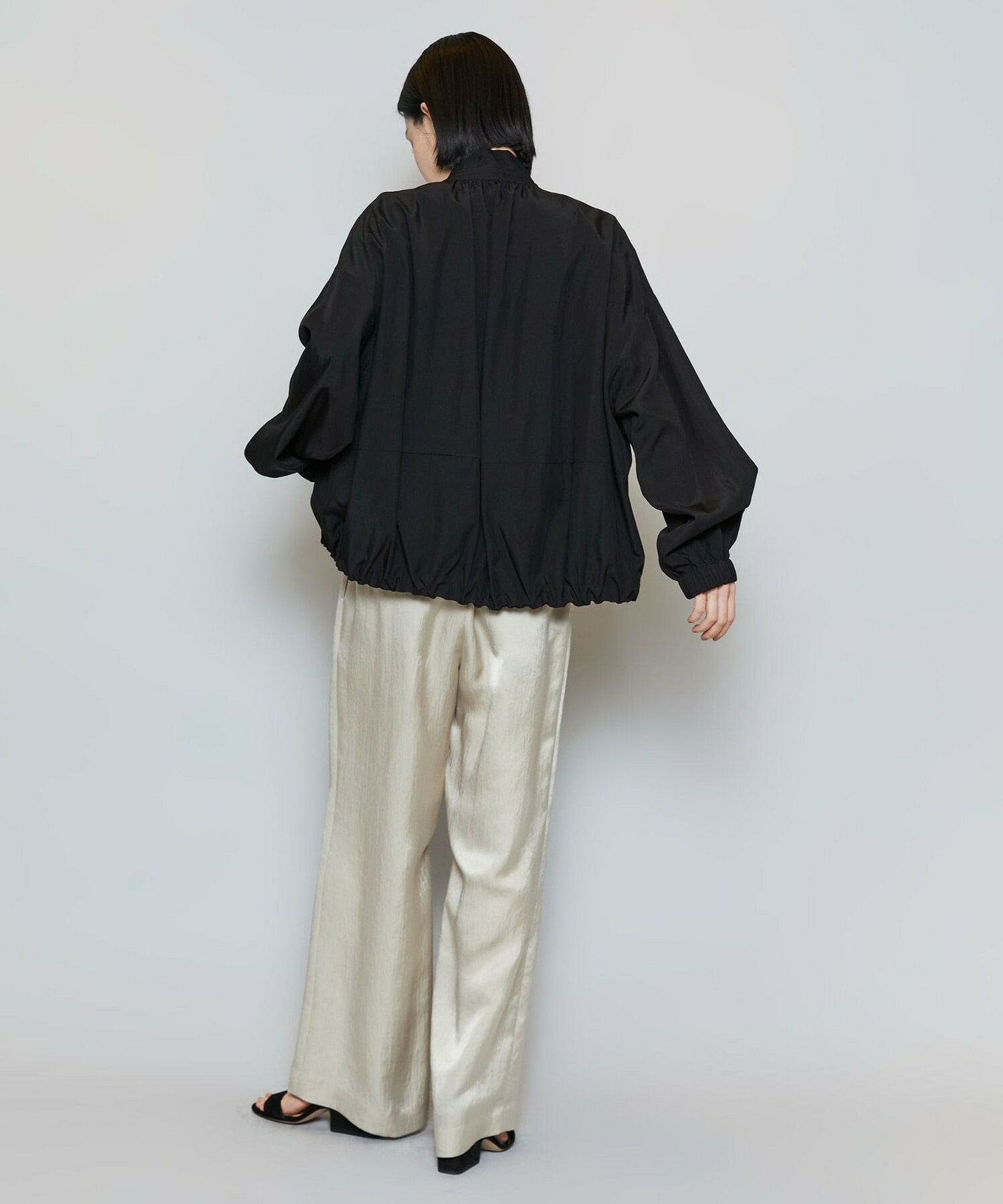 【MOGA】ビスナイロンツイルコクーンシルエットブルゾン 詳細画像 ブラック 8