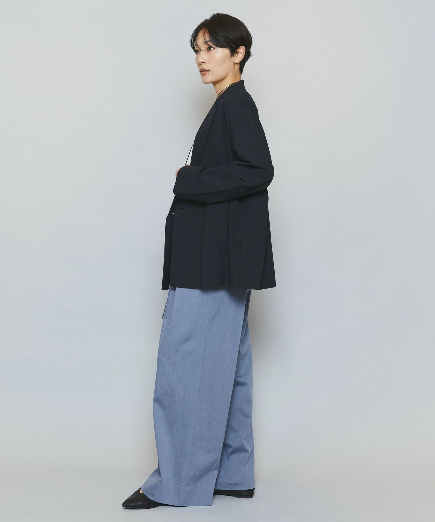 【MOGA】フルダルナイロンダブルブレストジャケット 詳細画像 ネイビー 10