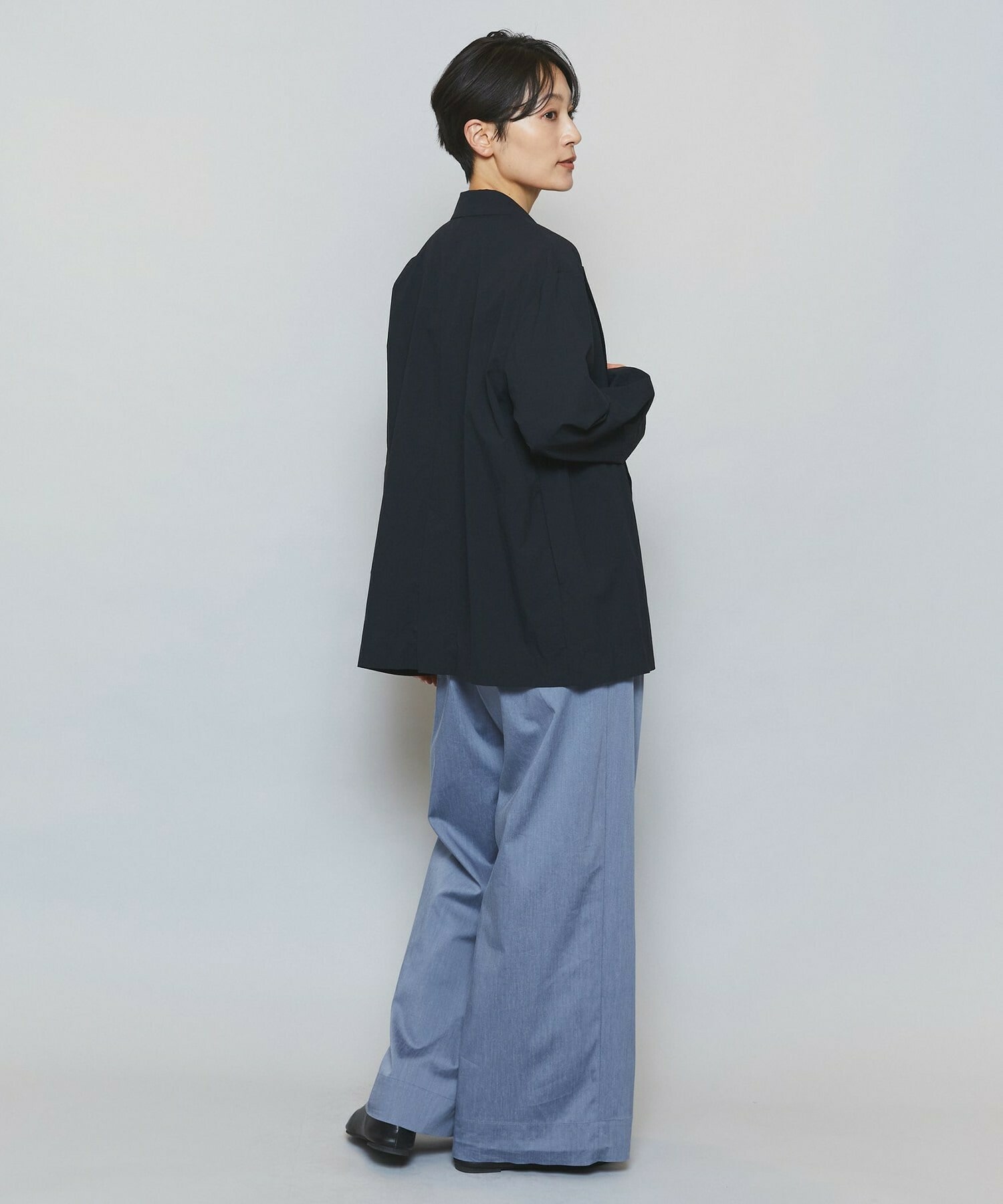 【MOGA】フルダルナイロンダブルブレストジャケット 詳細画像 ネイビー 16