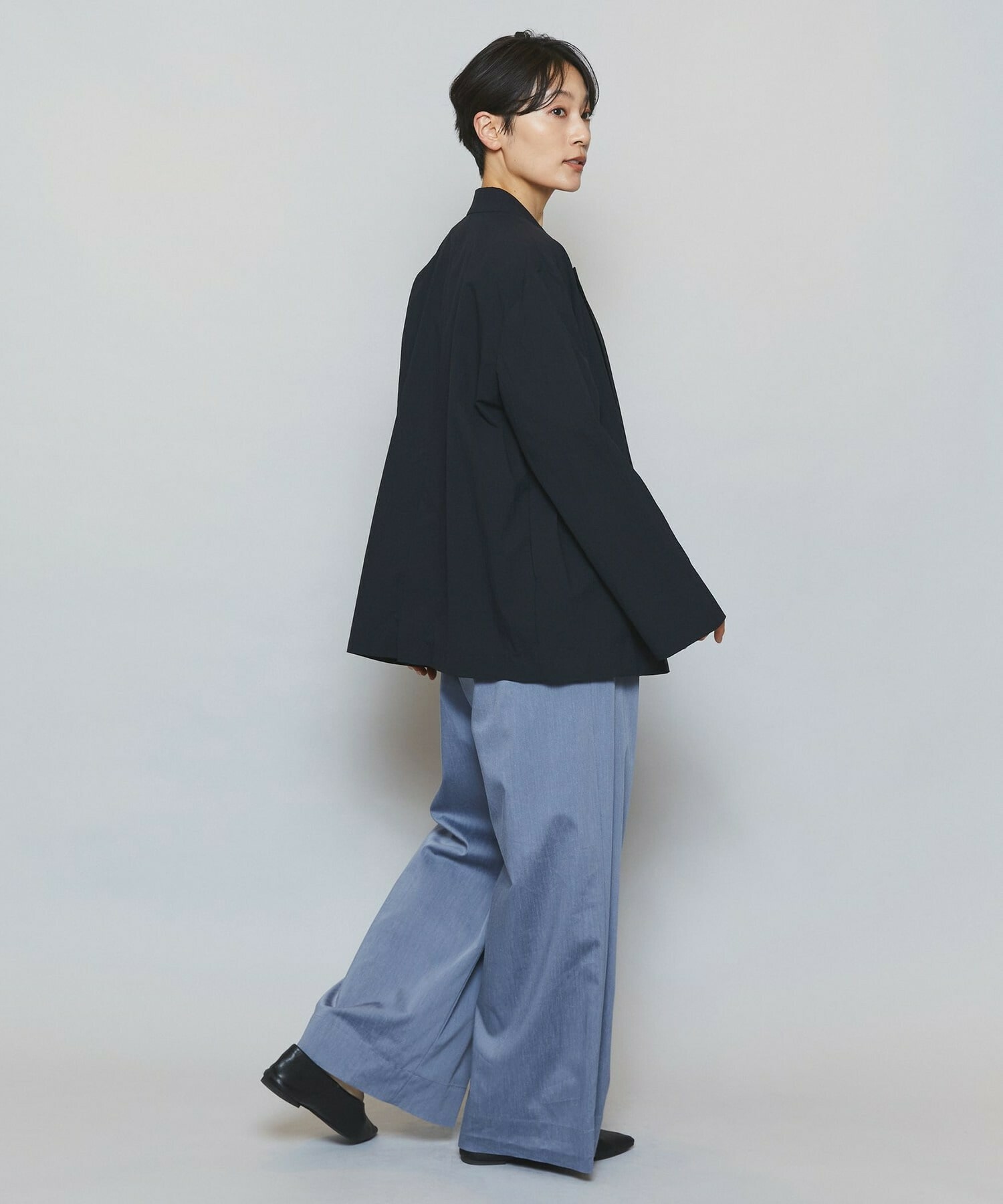 【MOGA】フルダルナイロンダブルブレストジャケット 詳細画像 ネイビー 17