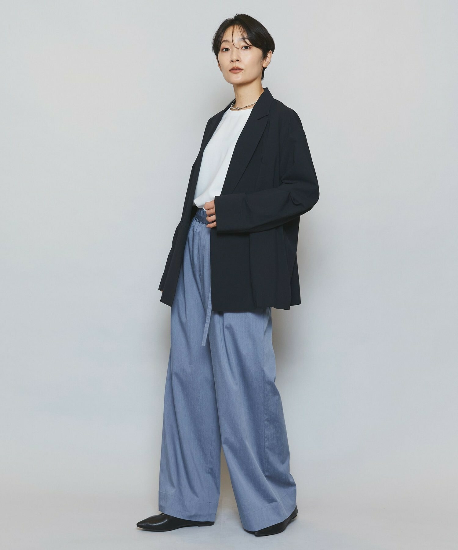 【MOGA】フルダルナイロンダブルブレストジャケット 詳細画像 ネイビー 5