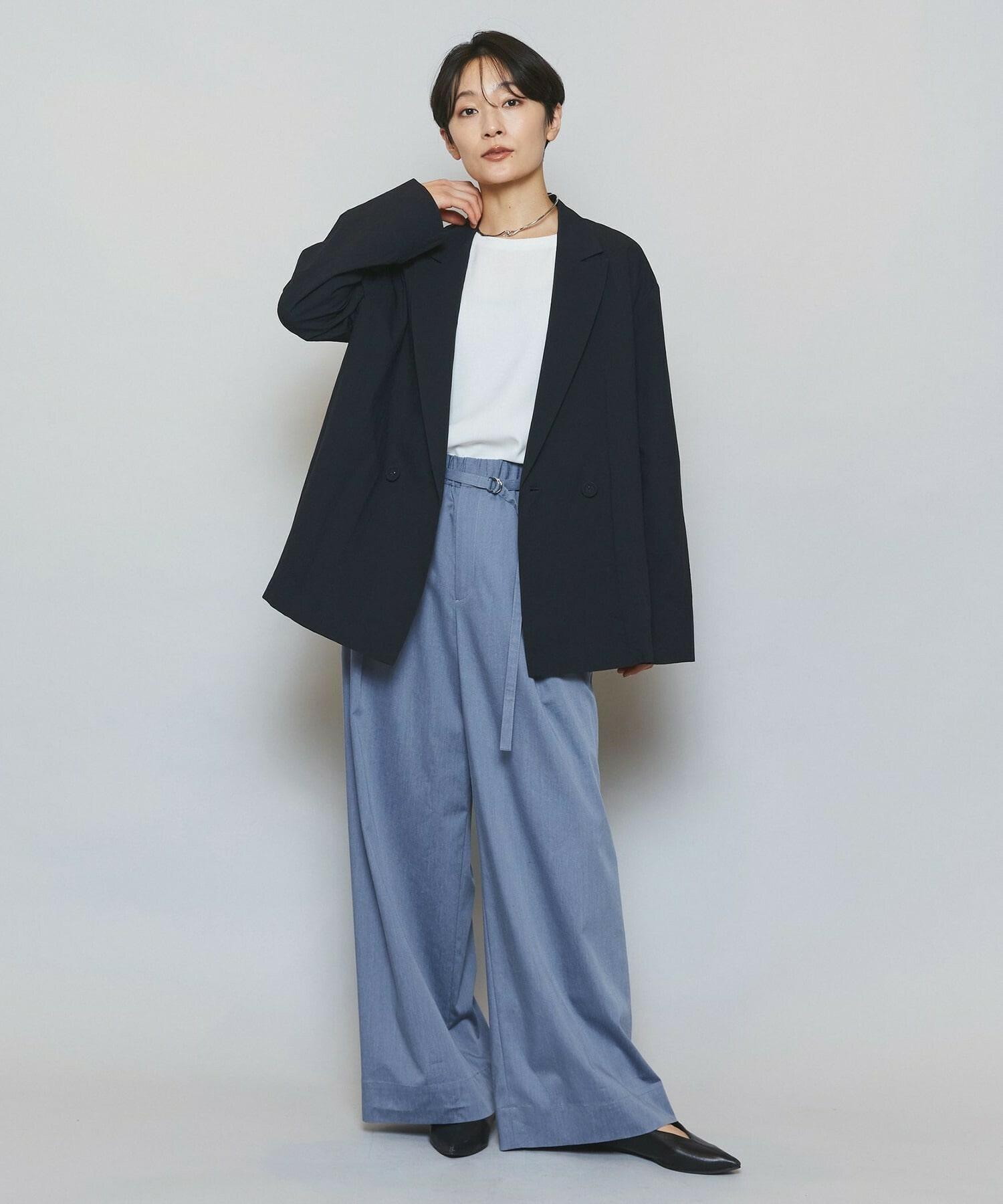 【MOGA】フルダルナイロンダブルブレストジャケット 詳細画像 ネイビー 8