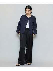 【MOGA】クレープサテンワイドパンツ 詳細画像 ブラック 10