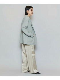 【MOGA】クレープサテンワイドパンツ 詳細画像 ブラック 2