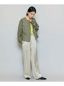 【MOGA】クレープサテンワイドパンツ 詳細画像 ブラック 8