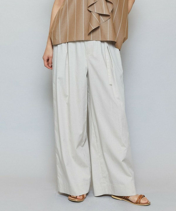 ドライリネンストレッチワイドパンツドライリネンストレッチワイドパンツ