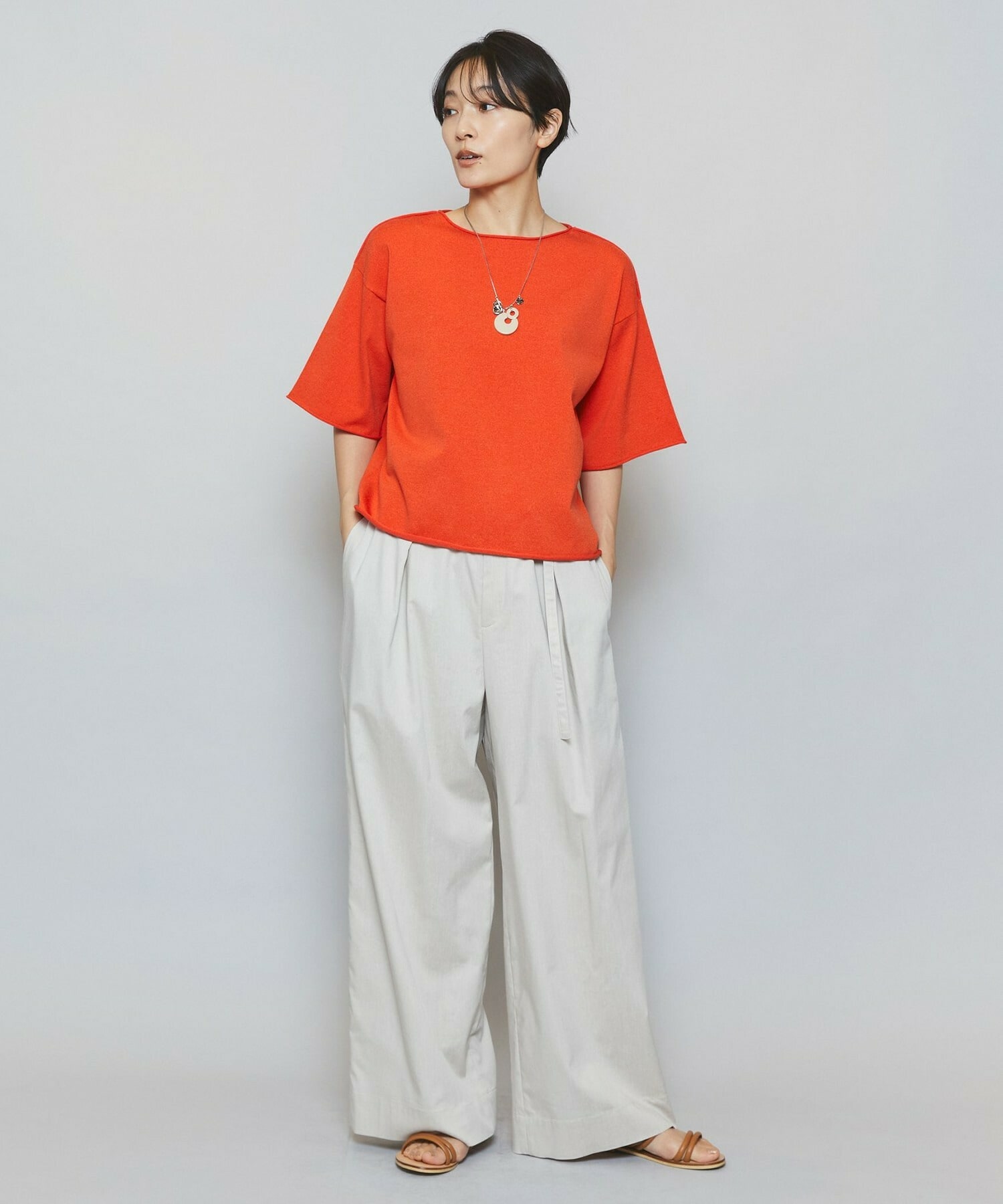 【MOGA】ドライリネンストレッチワイドパンツ 詳細画像 ブラック 12