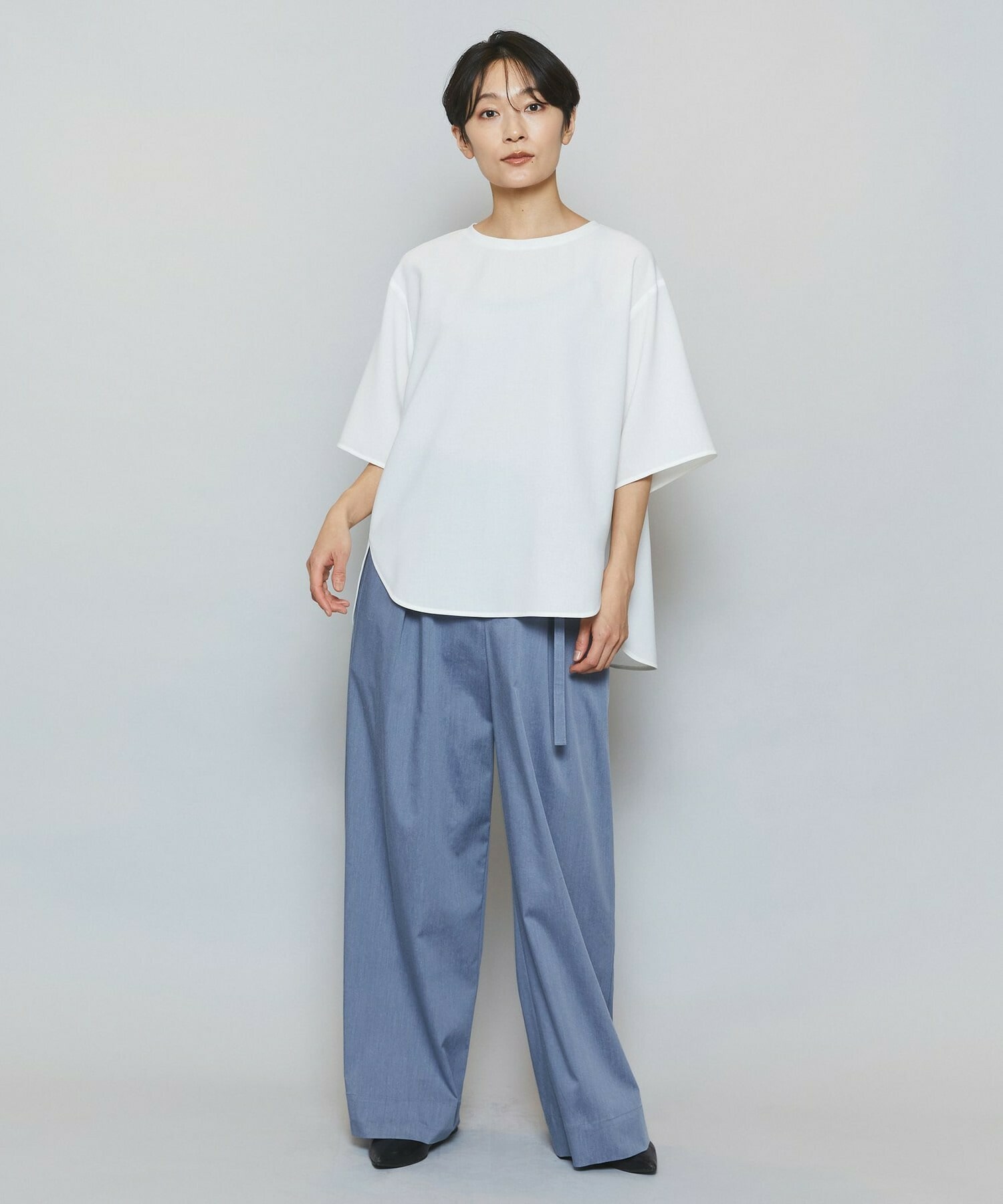 【MOGA】ドライリネンストレッチワイドパンツ 詳細画像 ブラック 16