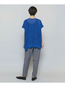 【MOGA】ソフトツイルストライプセンタープレステーパードパンツ 詳細画像 グレー系その他 10