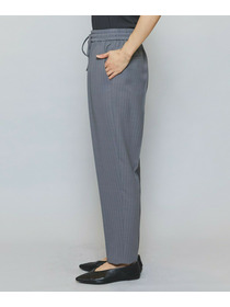 【MOGA】ソフトツイルストライプセンタープレステーパードパンツ 詳細画像 グレー系その他 19