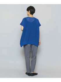 【MOGA】ソフトツイルストライプセンタープレステーパードパンツ 詳細画像 グレー系その他 9