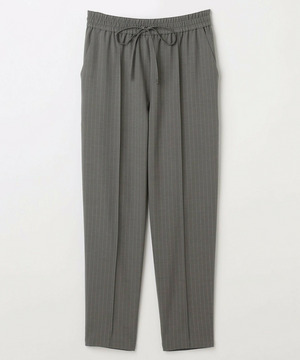 【MOGA】ソフトツイルストライプセンタープレステーパードパンツ 詳細画像 グレー系その他 2