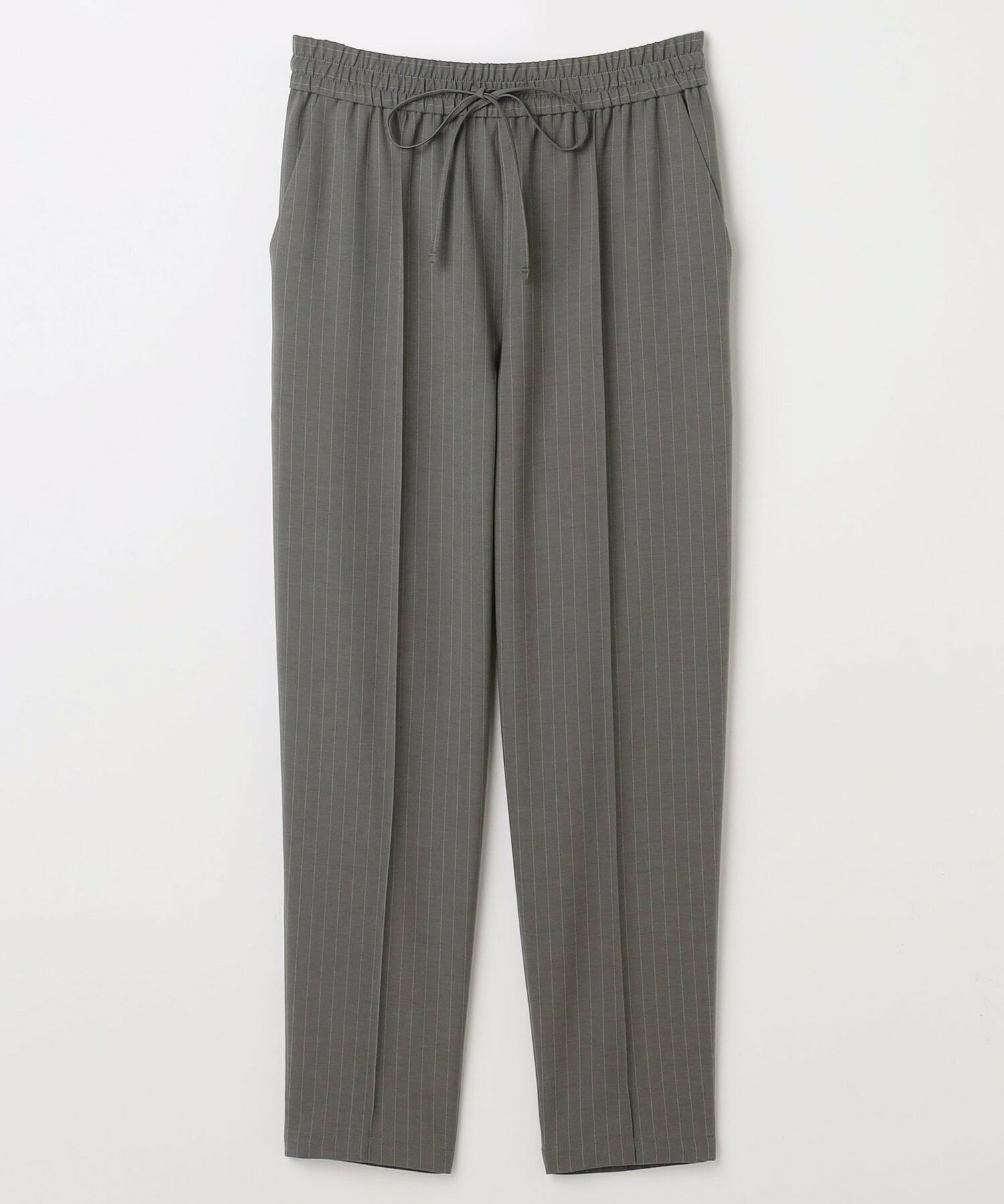 【MOGA】ソフトツイルストライプセンタープレステーパードパンツ 詳細画像 グレー系その他 21