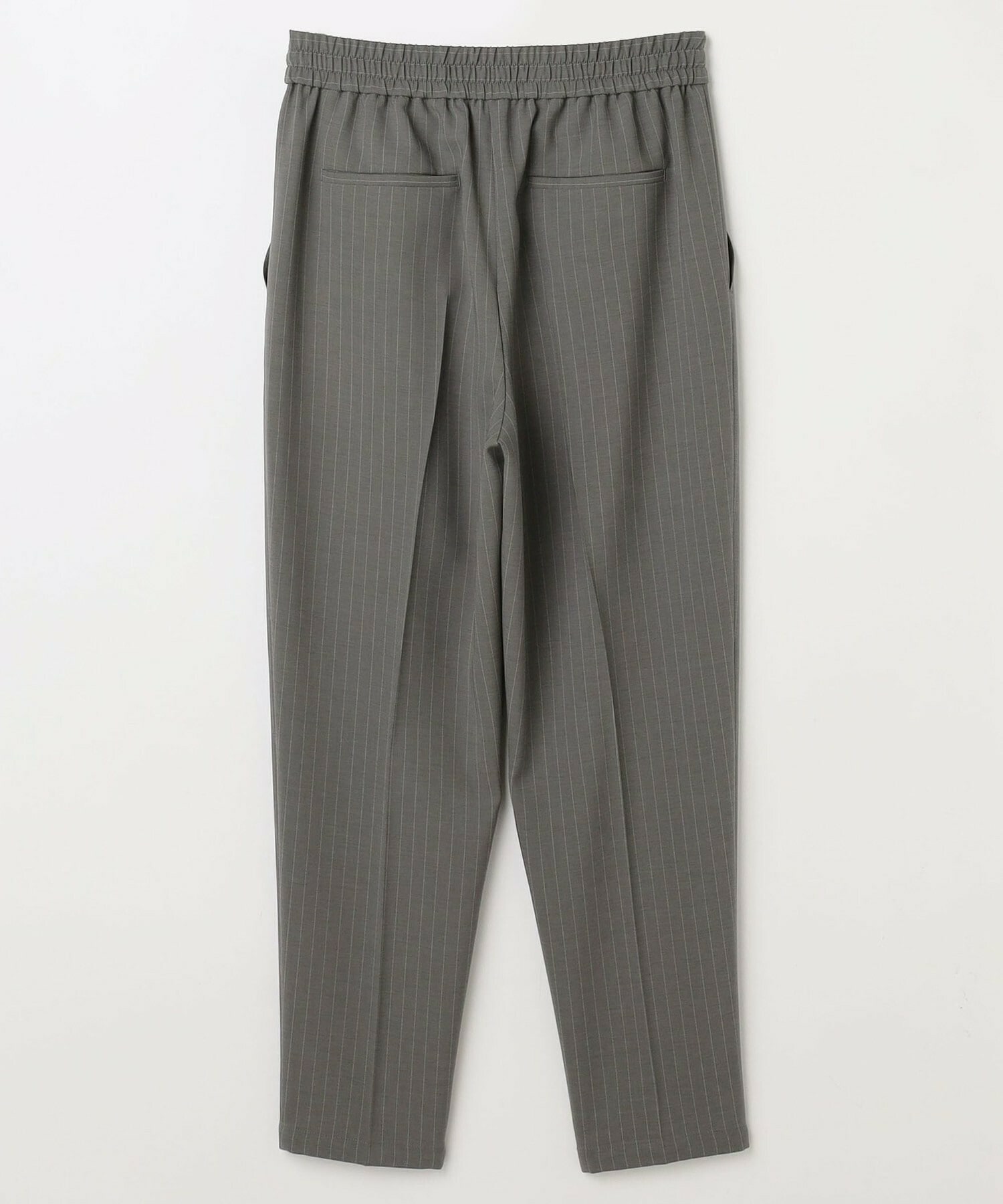 【MOGA】ソフトツイルストライプセンタープレステーパードパンツ 詳細画像 グレー系その他 22