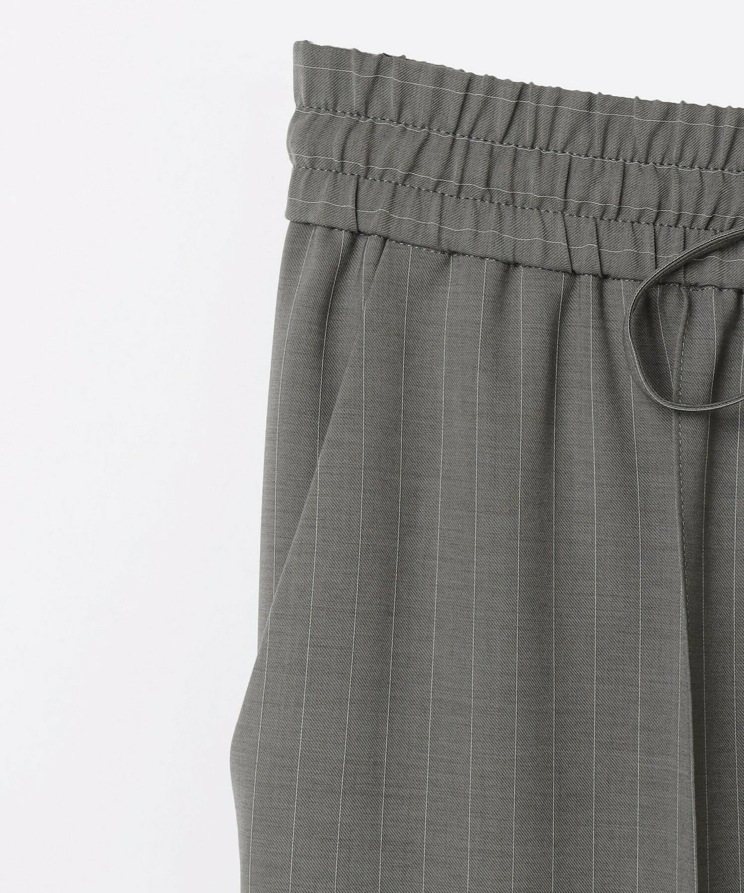 【MOGA】ソフトツイルストライプセンタープレステーパードパンツ 詳細画像 グレー系その他 24