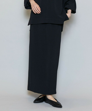 【MOGA】マカロンツイルストレートロングスカート 詳細画像 ブラック 1