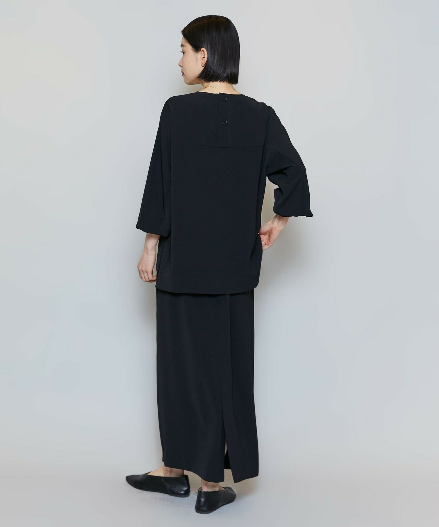 【MOGA】マカロンツイルストレートロングスカート 詳細画像 ベージュ 10