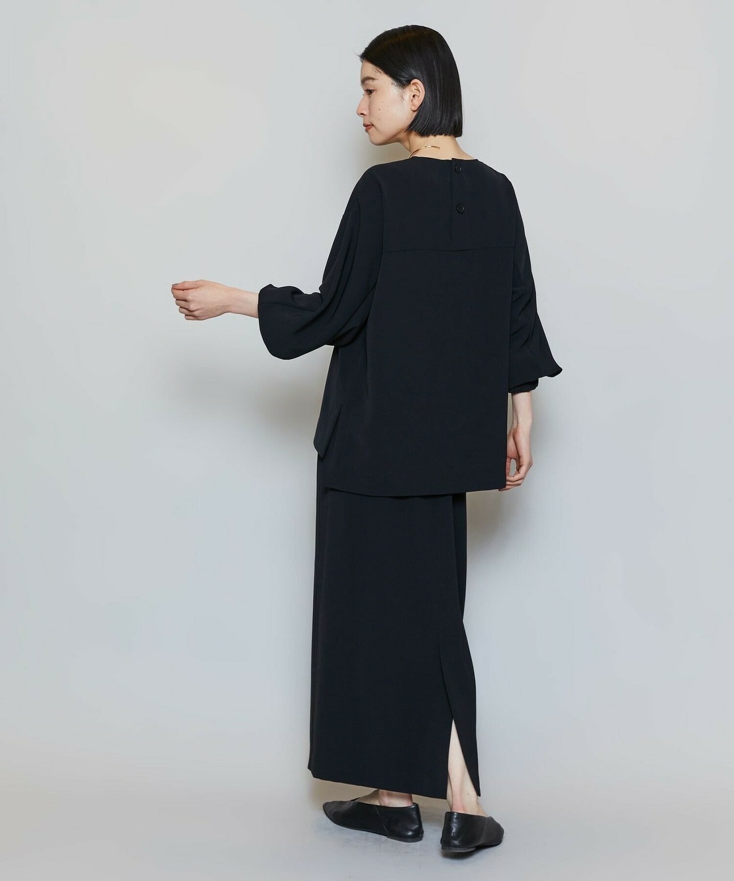 【MOGA】マカロンツイルストレートロングスカート 詳細画像 ベージュ 11