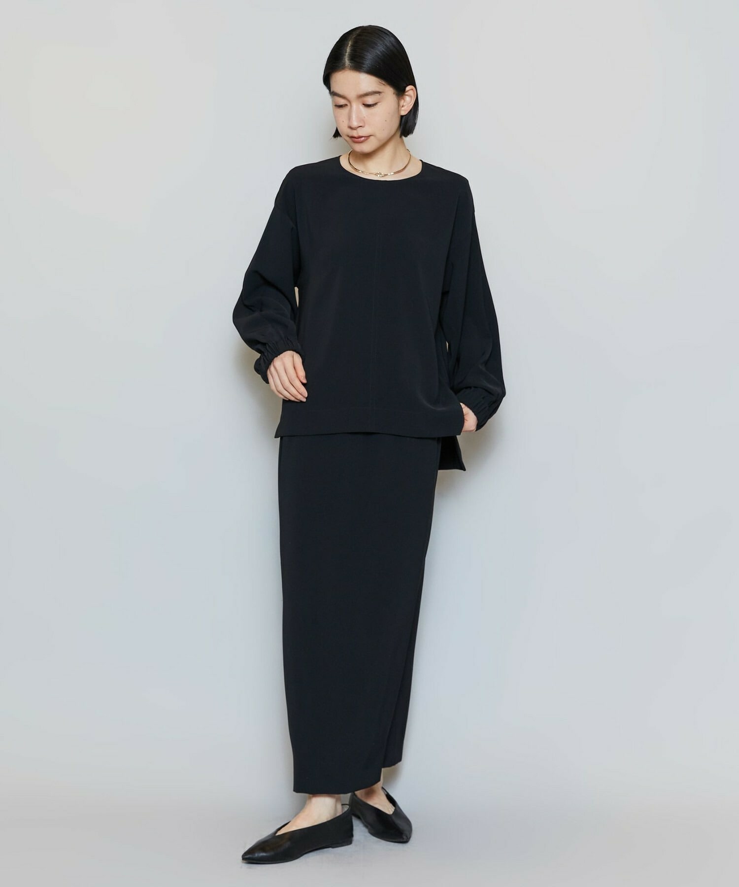 【MOGA】マカロンツイルストレートロングスカート 詳細画像 ベージュ 15